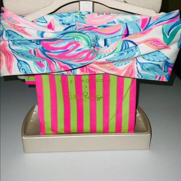 LELE SADOUGHI X LILLY PULITZER TOUCAN DO IT BETTER KNOTTED HEAD WRAP